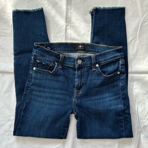 7 For All Mankind Dark Blue Skinny Jeans